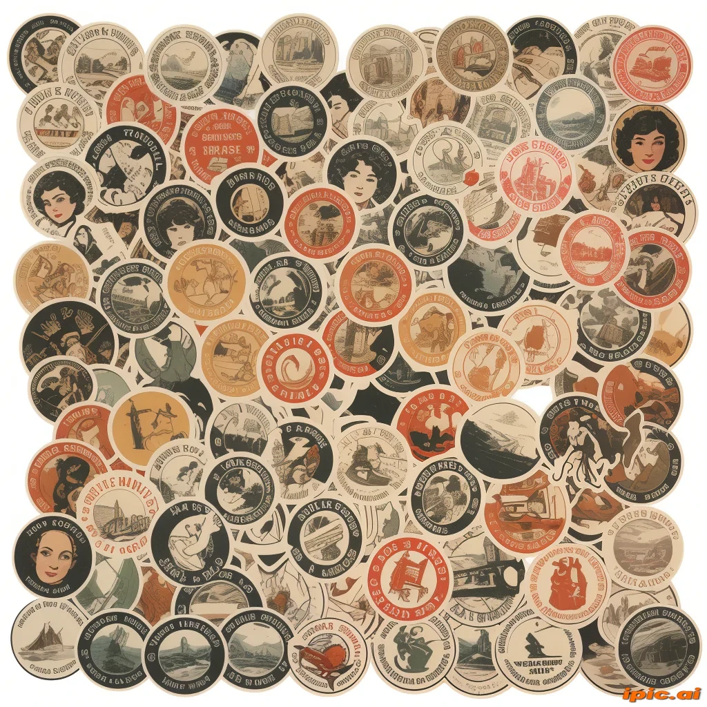 vintage stickers png