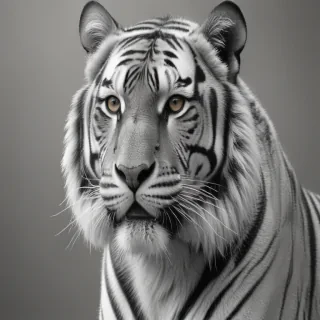 tiger clipart black and white