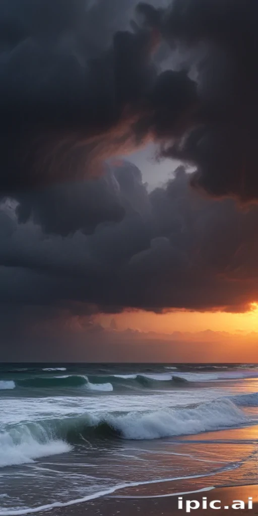dark beach wallpaper