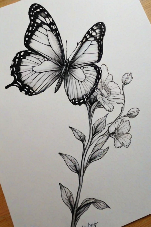 butterfly drawling