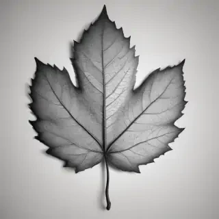 black and white leaf clip art