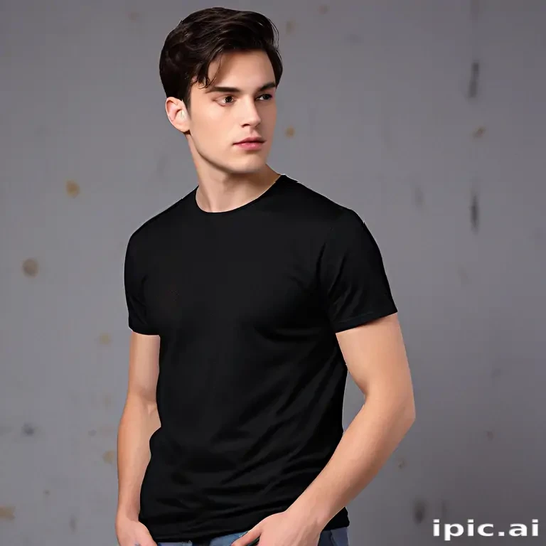 mockup tshirt black