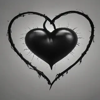 black heart transparent