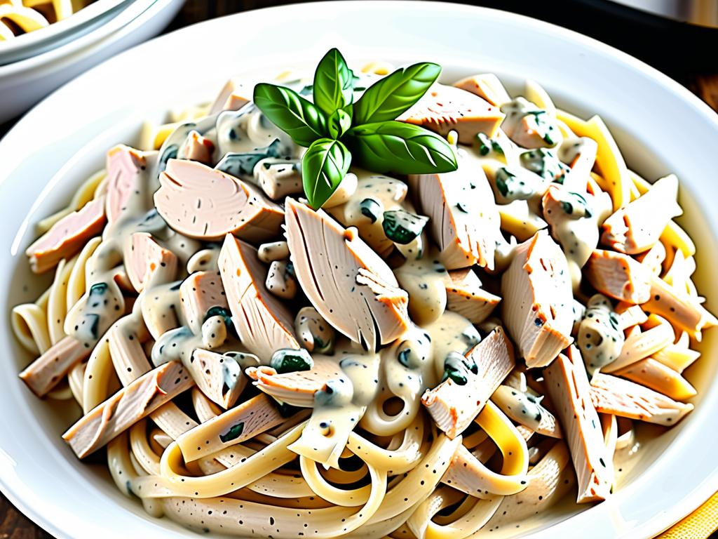 crockpot chicken alfredo with jar sauce
