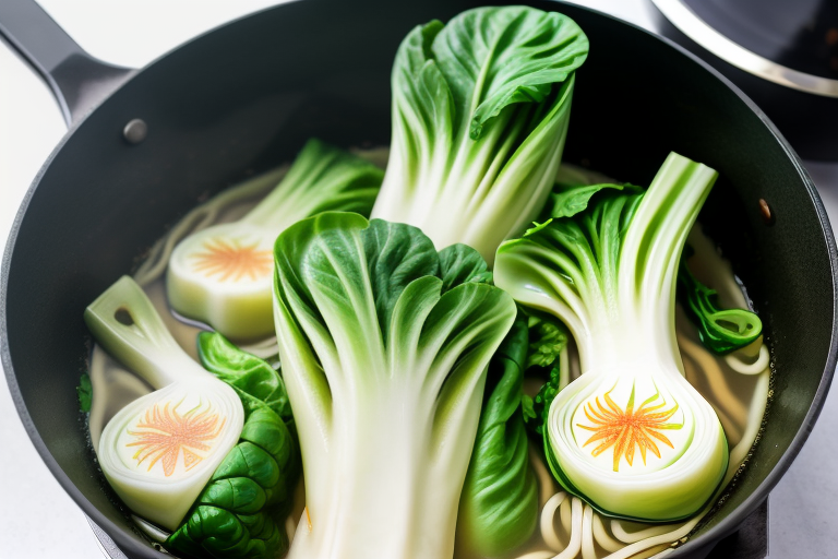 cooking bok choy for ramen