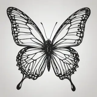 black butterfly outline