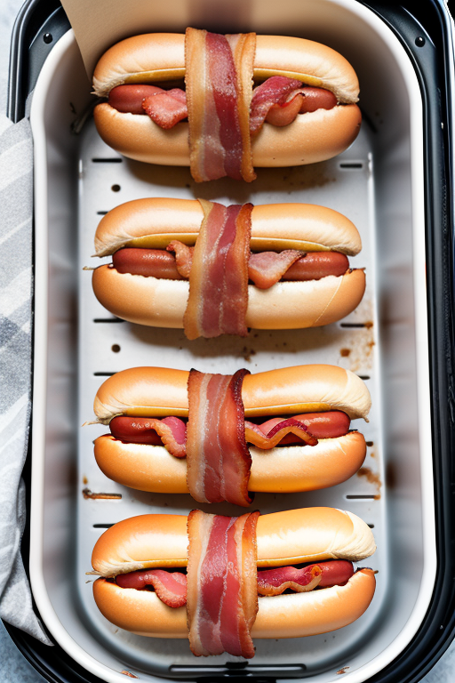 bacon wrapped hot dogs in air fryer