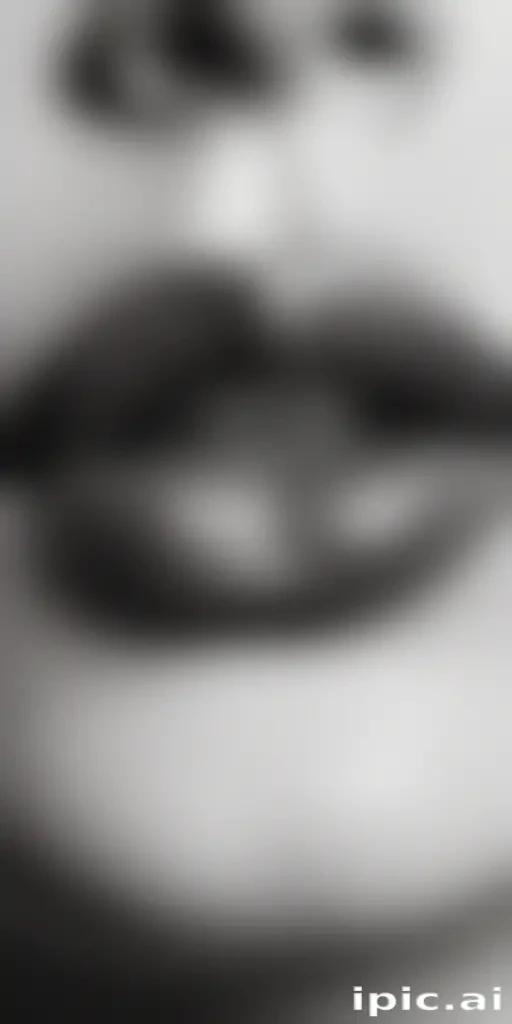 lips clipart black and white