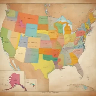map of usa states