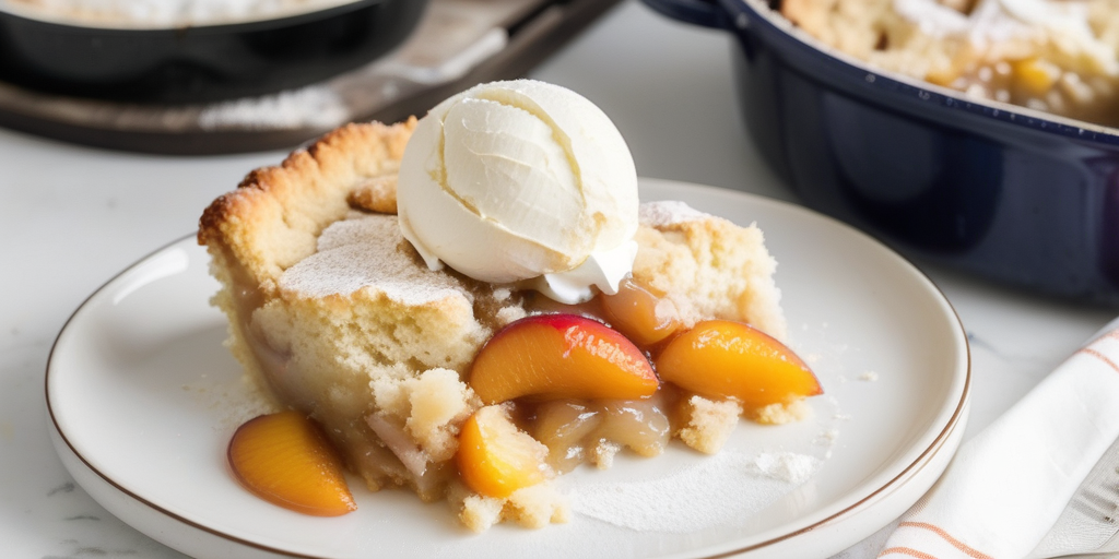 dutch oven cake mix peach cobbler