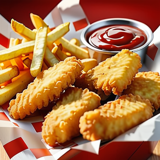 chicken nuggets and french fries
