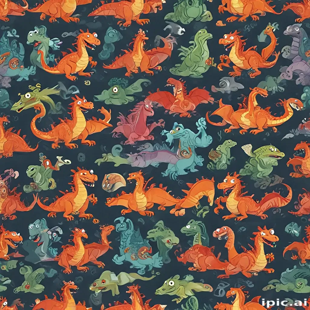 cartoon dragons