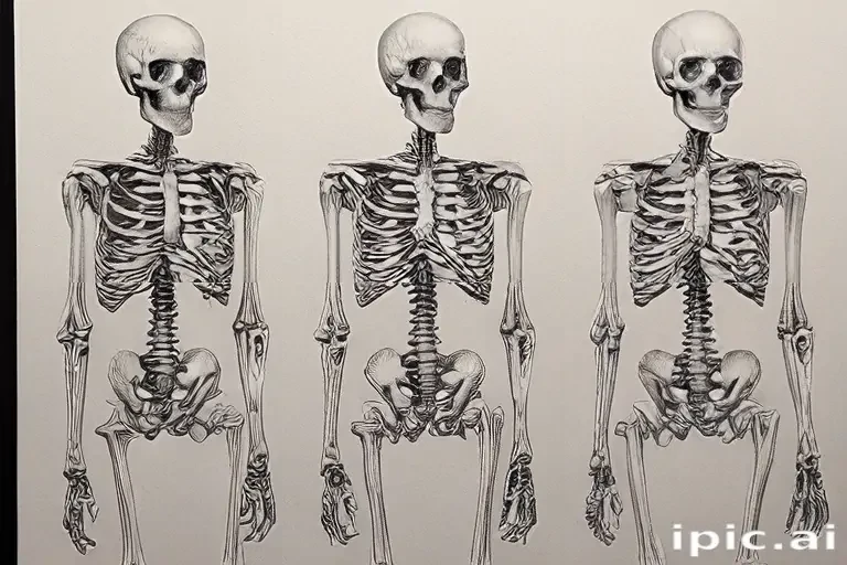 creative skeleton drawings