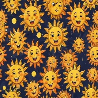 cartoon suns