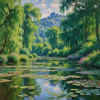 monet painting wallpaper