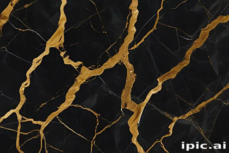black and gold marble