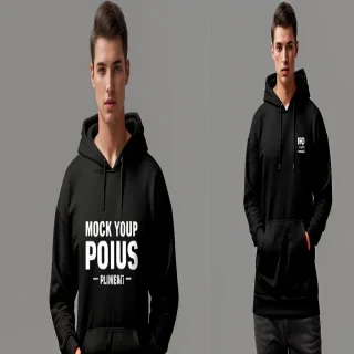 black hoodie mockup png