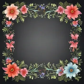 floral borders clipart