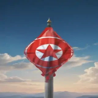 north korea flag