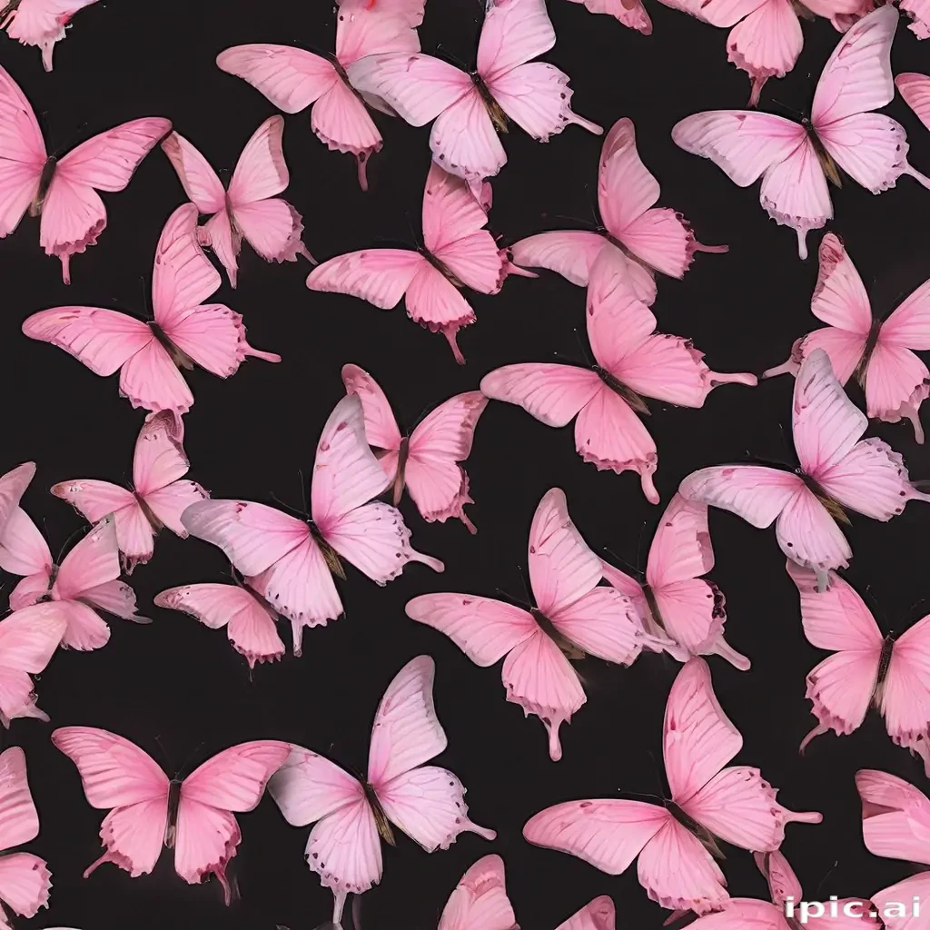 pink butterflies aesthetic