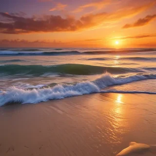sunset on the beach backgrounds