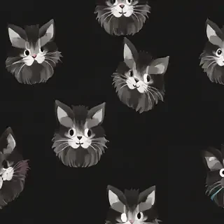 black wallpaper cute