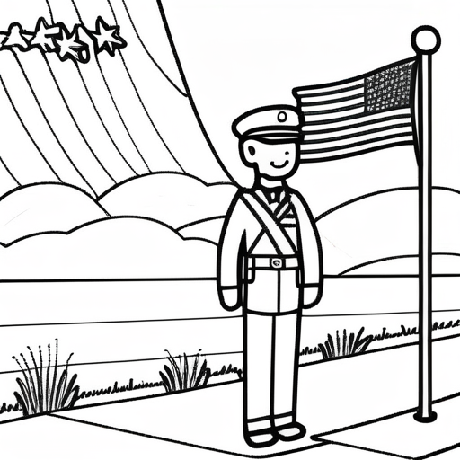 easy memorial day coloring pages
