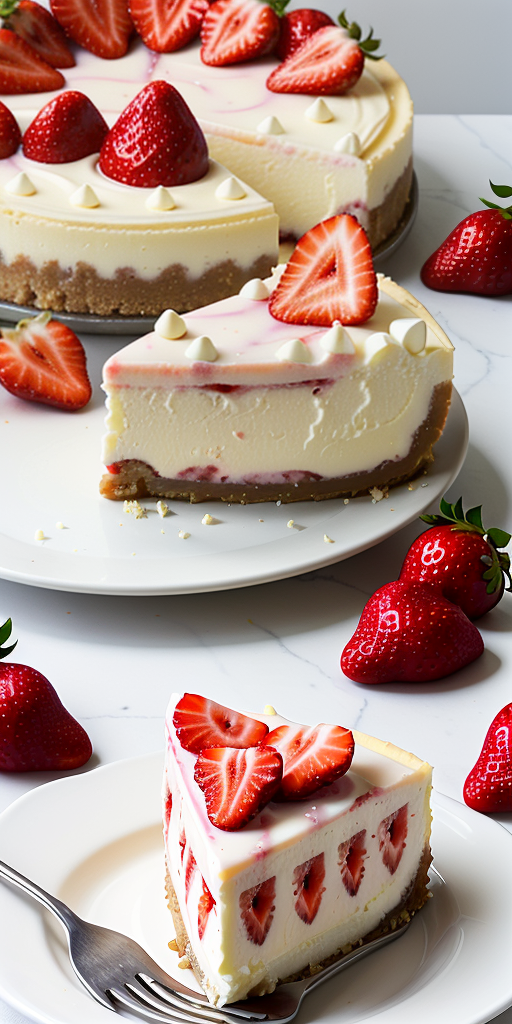 strawberry cheesecake with white chocolate