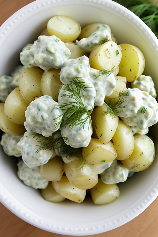 potato salad with dill and pickles