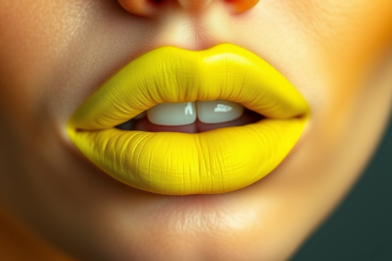 Neon yellow lips with a matte texture, "Electric Citron" offers a bold and daring color choice with a perfectly smooth and even application