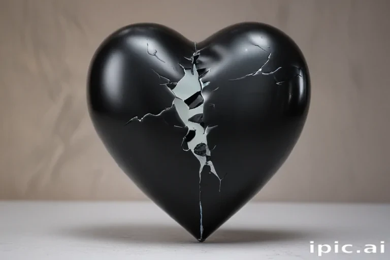 broken black heart
