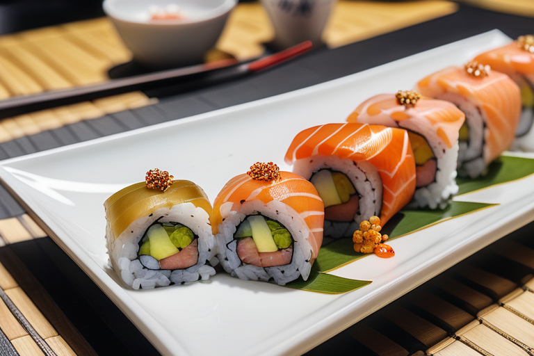 a a c roll sushi
