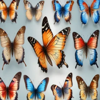 butterflies transparent
