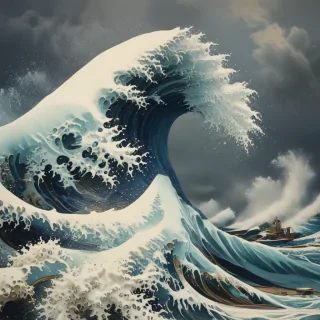 great wave wallpaper