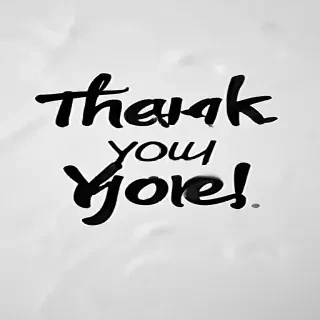 thank you in black and white