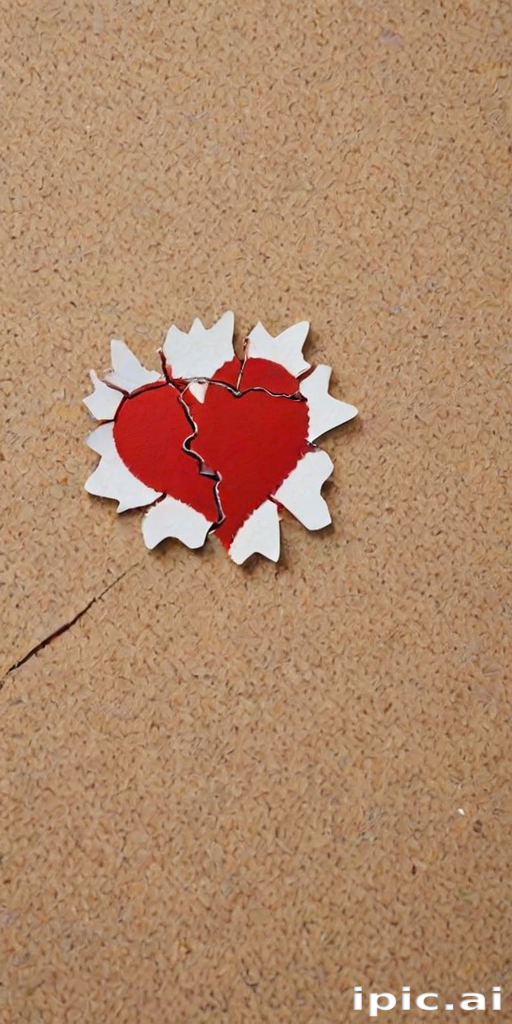 Fragmented Hearts: A Symbol of Love's Challenges and Resilience