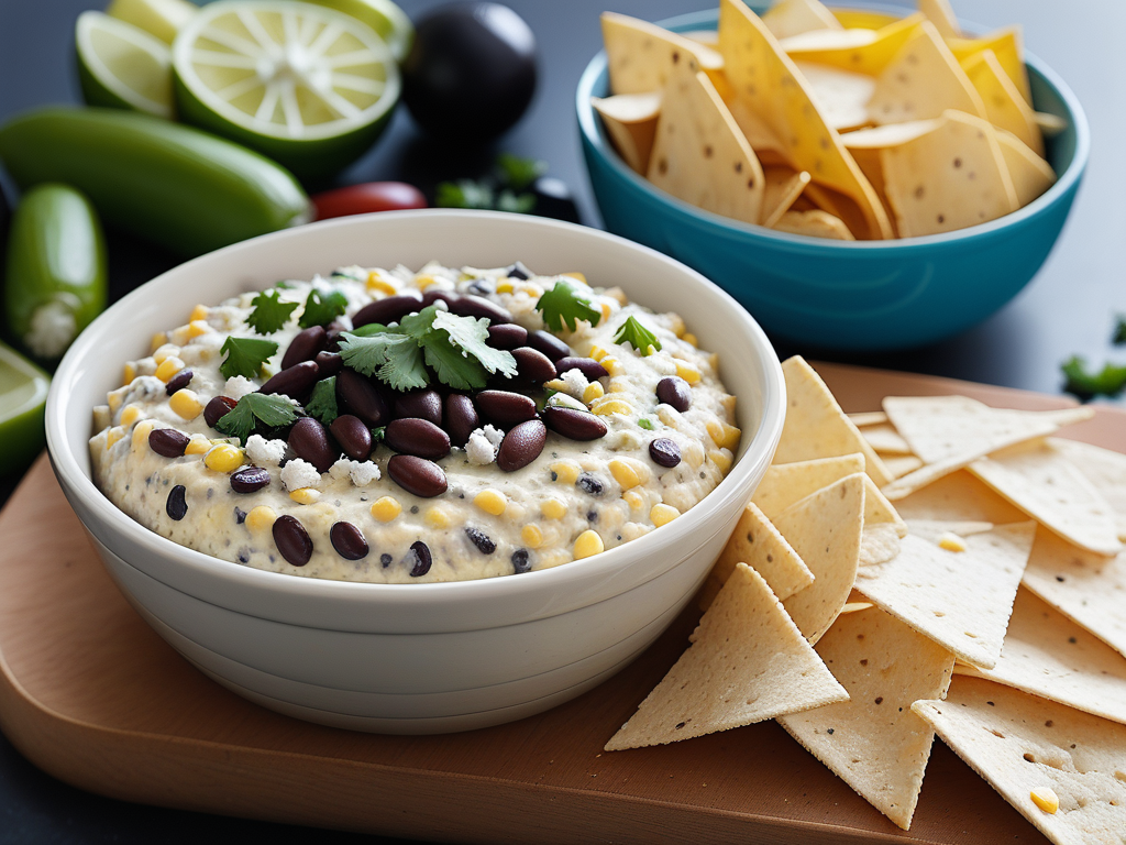 corn black bean feta dip