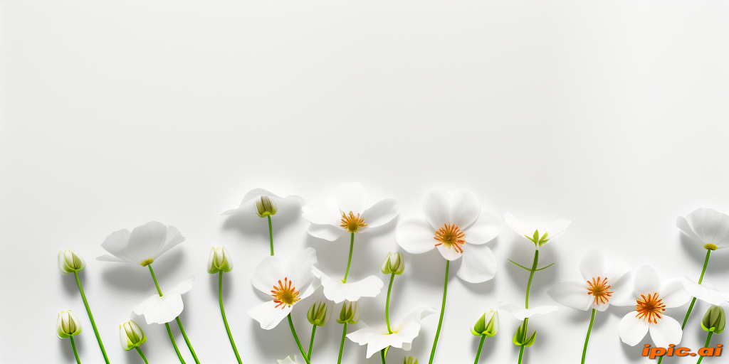 flowers white background