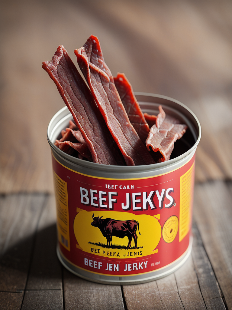 beef jerky in a can