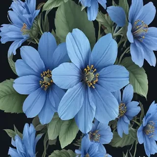 blue flowers png
