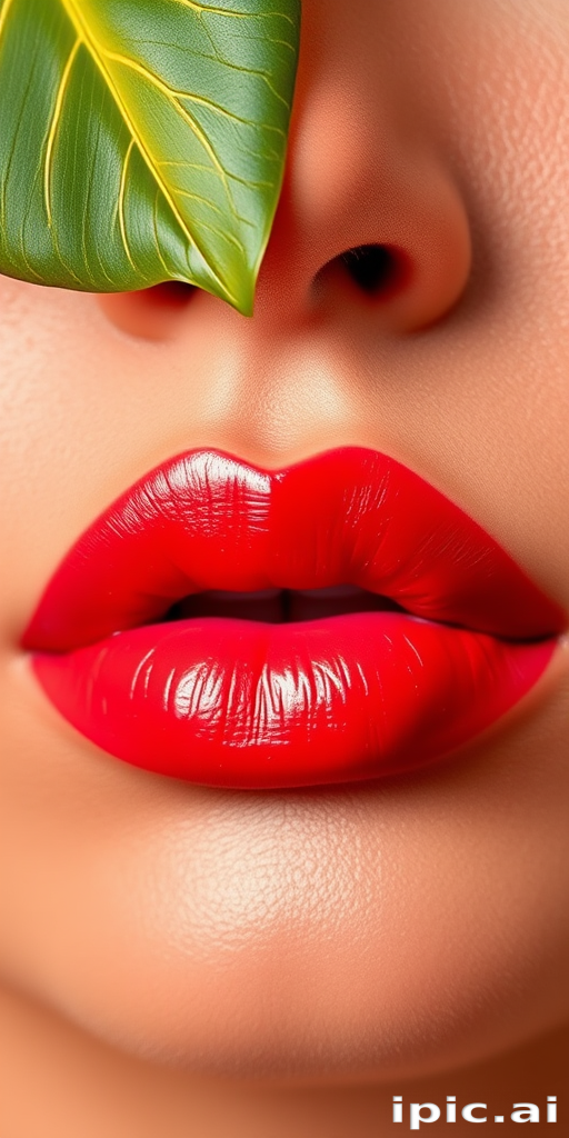 Exotic "Tropical Sunset" ombré lip color gradient from coral to magenta, innovative dual-ended applicator for effortless blending, creating dimensional looks