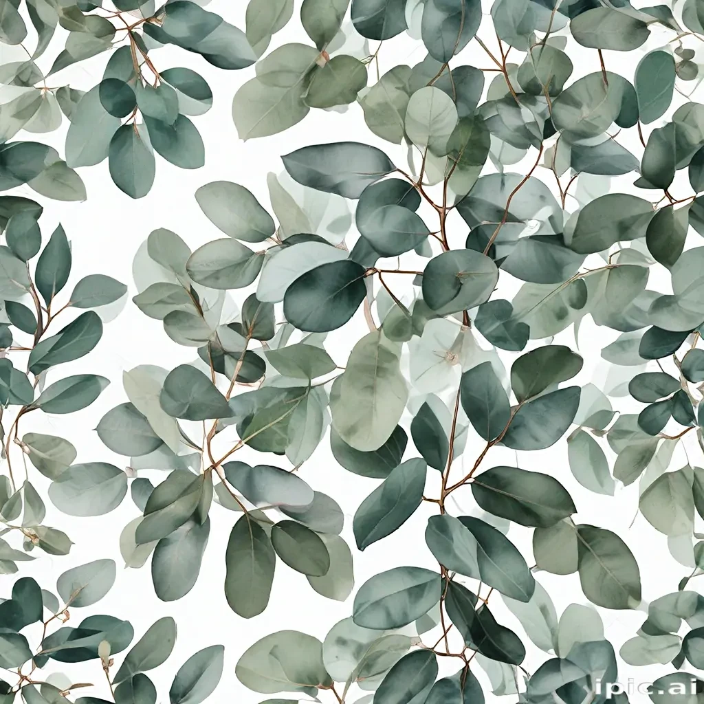 eucalyptus clipart black and white