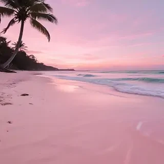 pink beach aesthetic