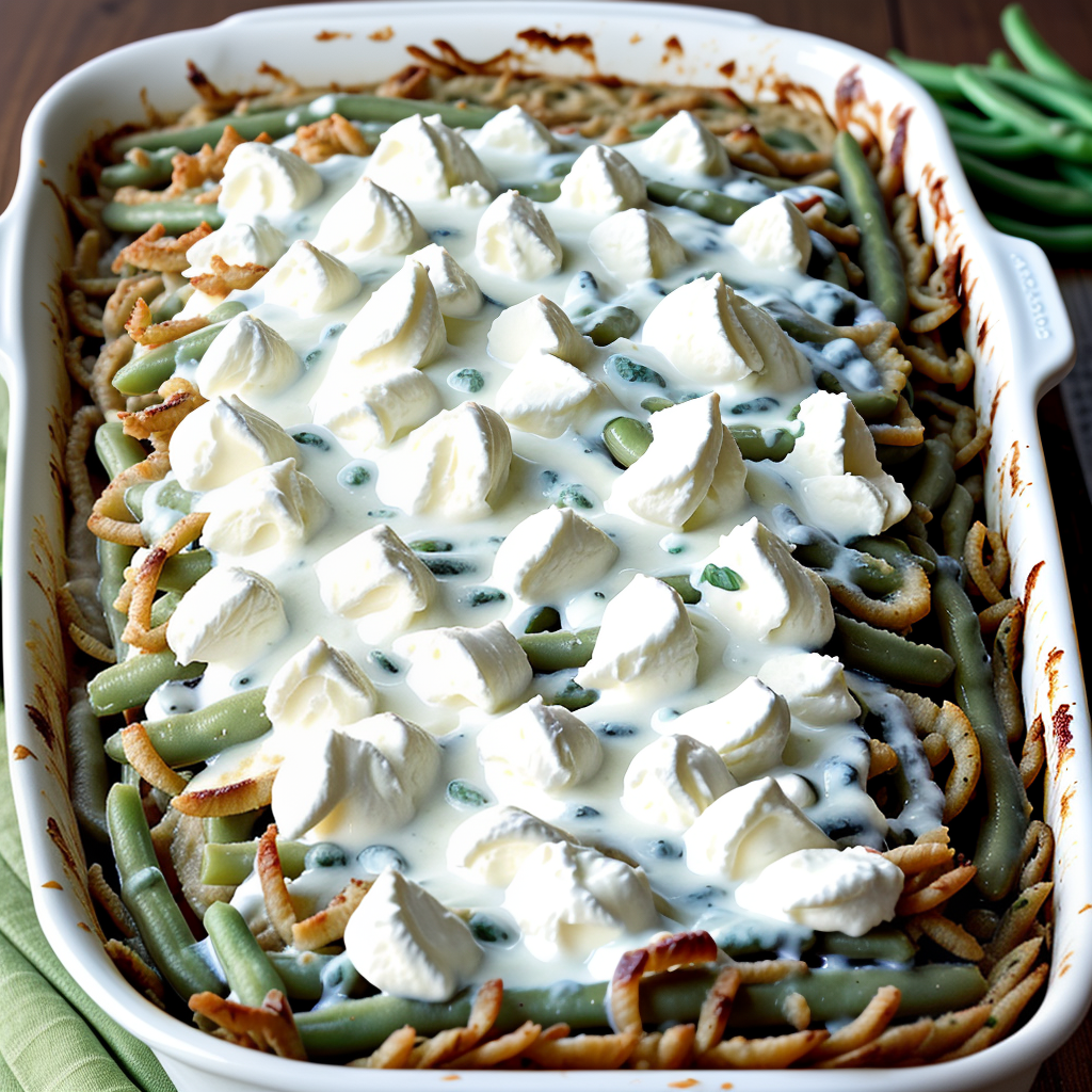 green bean casserole with cream cheese