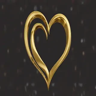 gold heart png