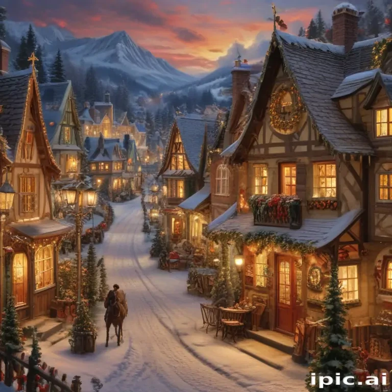 christmas village wallpaper