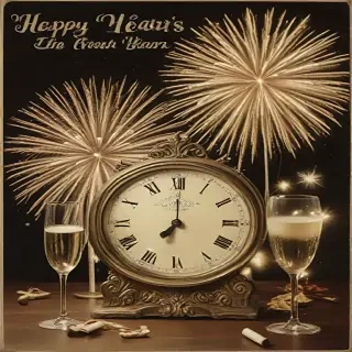 vintage new years images