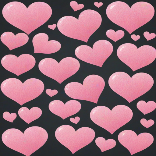 pink hearts clipart