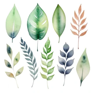 watercolor leaves png