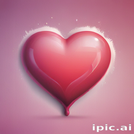 Beautifully Shimmering Heart Symbol Against a Soft Pink Background Design